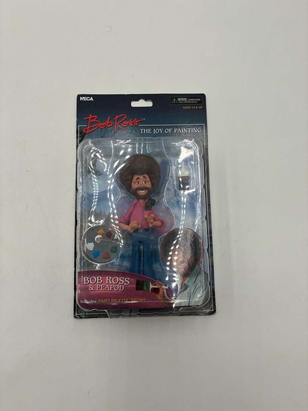 NECA Bob Ross & Peapod The Joy of Painting Action Figure
